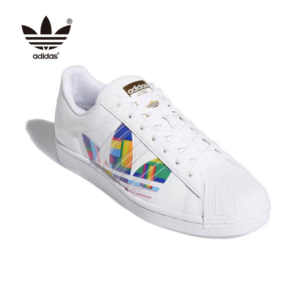 Adidas Originals Superstar Pride 白彩虹貝殼頭 男女板鞋 FY9022