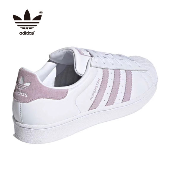 Adidas Superstar 粉色 三葉草貝殼頭女鞋 白粉 EE7400