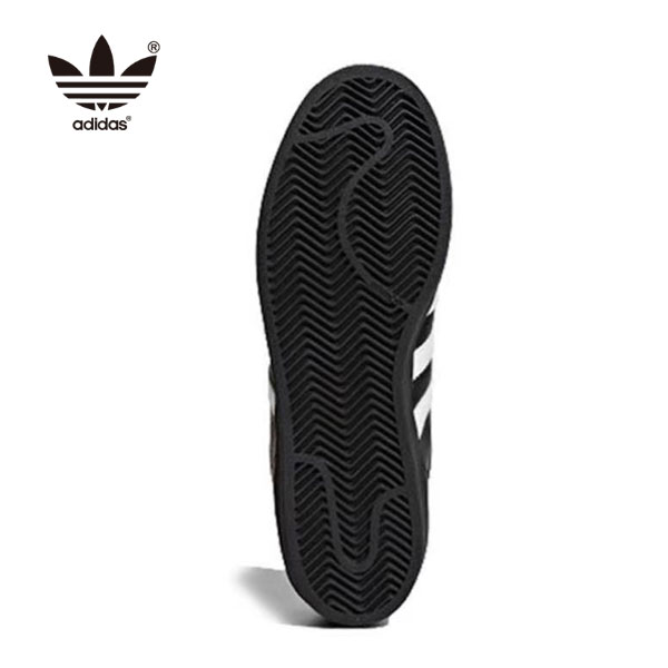 Adidas 休閒鞋 Superstar 黑白金標 男女板鞋