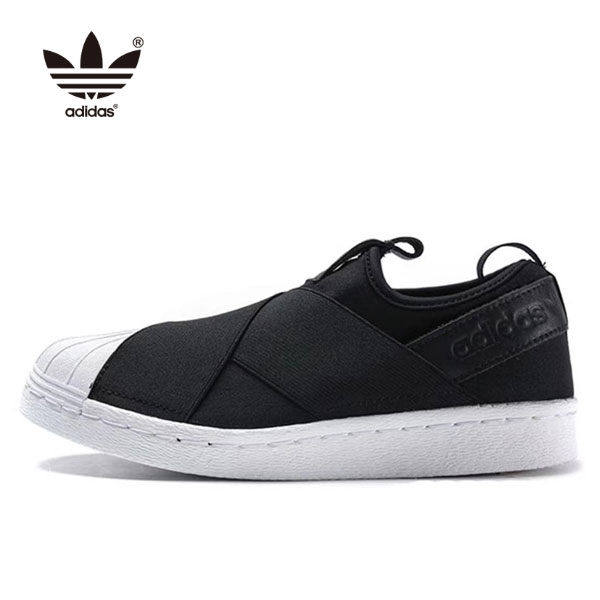 Adidas S81337 Superstar Slip On 黑色繃帶鞋一腳蹬潮鞋貝殼頭