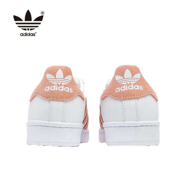 Adidas Superstar EF9249 皮革玫瑰粉貝殼頭休閒女鞋