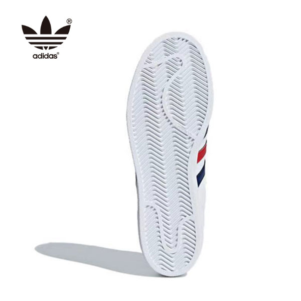 Adidas Superstar 白藍紅條紋經典貝殼頭 F36583