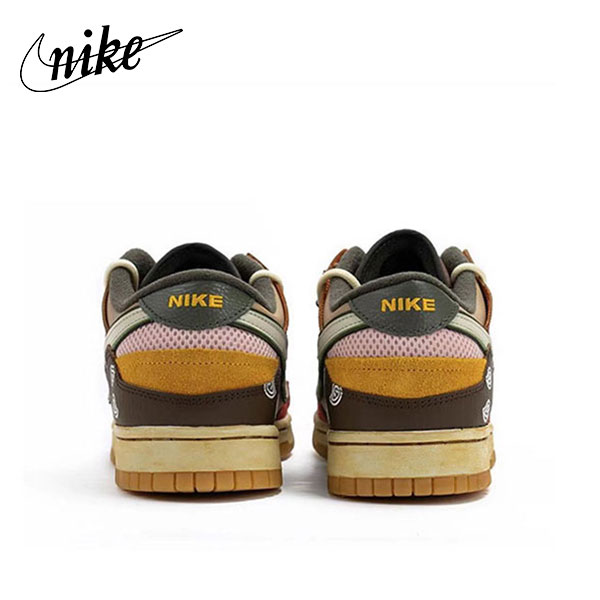 Nike Dunk Low變形蟲 棕綠 腰果花 拼接縫合 低幫休閑板鞋 男女同款#熱銷推薦