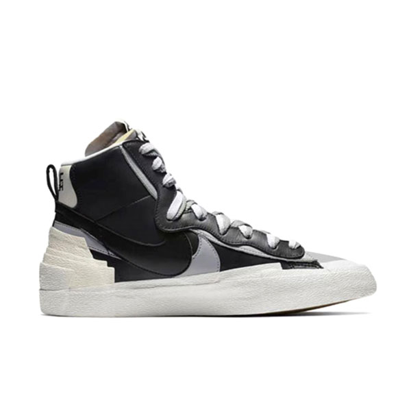 Nike x Sacai Blazer Mid 聯名解構鞋 中幫滑板鞋 男女同款 黑白灰