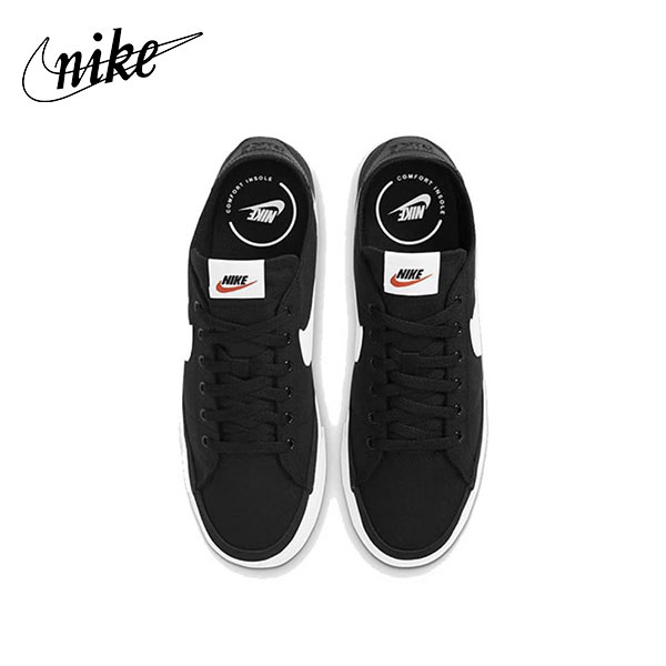 Nike Court Legacy Canvas黑白 輕便舒適 低幫板鞋 男女同款#品質保證