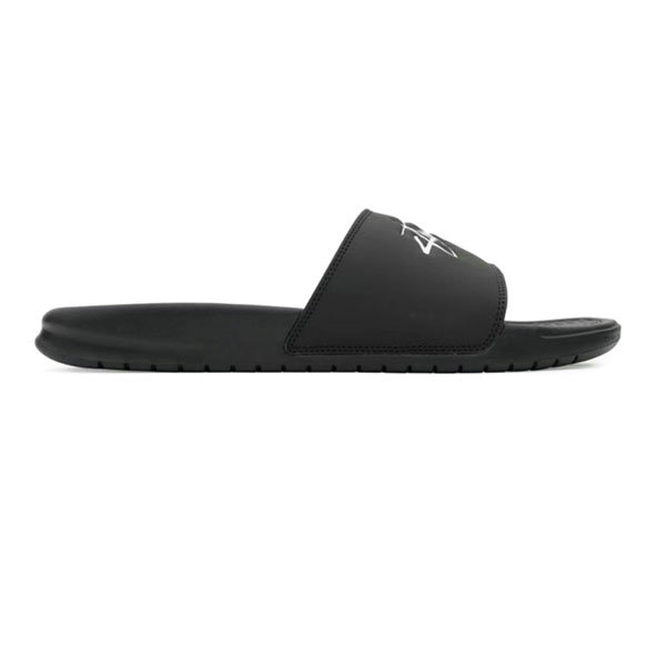 Stussy x Nike Benassi Slides 沙灘日常 運動拖鞋 男女同款 黑白
