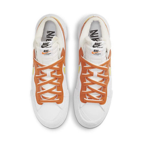 Sacai Nike Blazer Low Magma Orange白橙 輕便舒適 低幫解構板鞋 男女同款