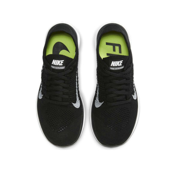 Nike Free 4.0 Flyknit 黑白 赤足透氣輕便 低幫跑鞋 男款#特價搶購#