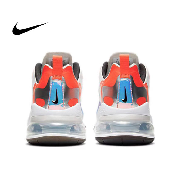 新款上架#2022熱銷 Nike Air Max 270 React 電玩 藍白紅像素 男女同款