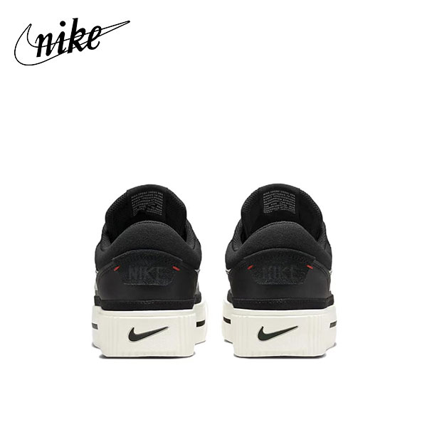 Nike Court Legacy Lift厚底鞋 黑白 舒適休閒 低幫板鞋 女款#街頭爆款