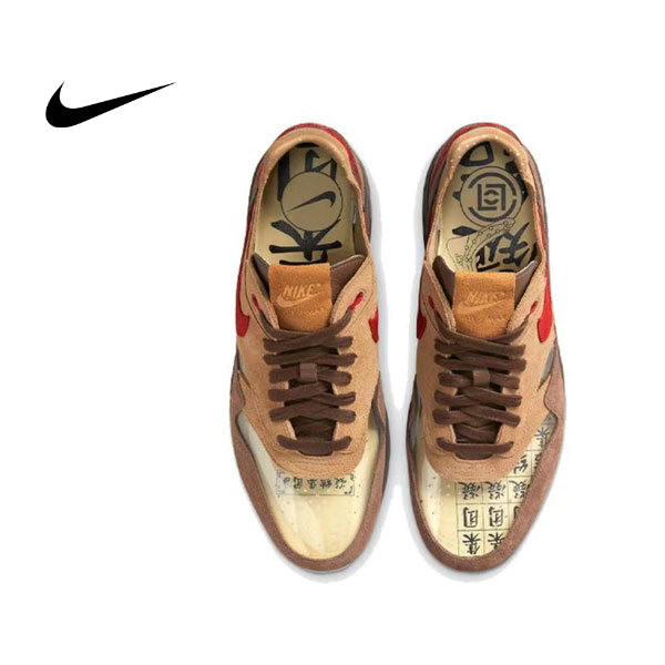 品質保證#2022熱銷 CLOT Nike Air Max 1 “Tea Leaf Brown”死亡之吻2.0 茶葉 低幫防滑 男女同款