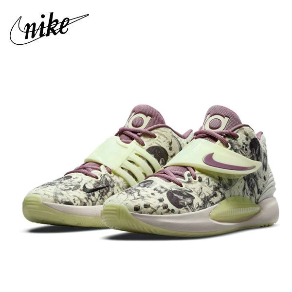Nike KD 14"Surrealism"杜蘭特 防滑耐磨 中幫實戰籃球鞋 淺綠