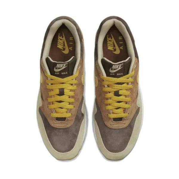 Nike Air Max 1 Mens“Pecan and Yellow Ochre” 低幫複古慢跑鞋 男款 棕色#特價搶購