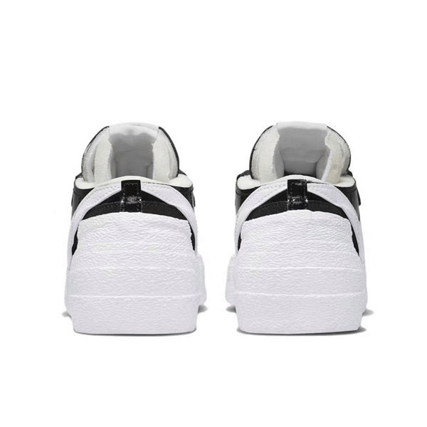 Nike Sacai Blazer Low黑白 “Black Patent Leather”漆皮 耐磨防滑 低幫解構鞋 男女同款