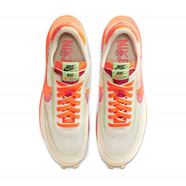 Nike Sacai Clot Orange 米白橙 LDWaffle三方聯名 網布 重疊勾 運動休閒鞋#優質爆款