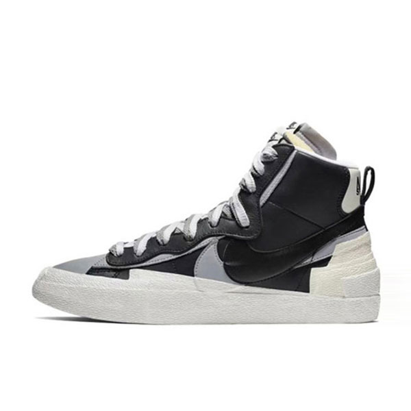 Nike x Sacai Blazer Mid 聯名解構鞋 中幫滑板鞋 男女同款 黑白灰