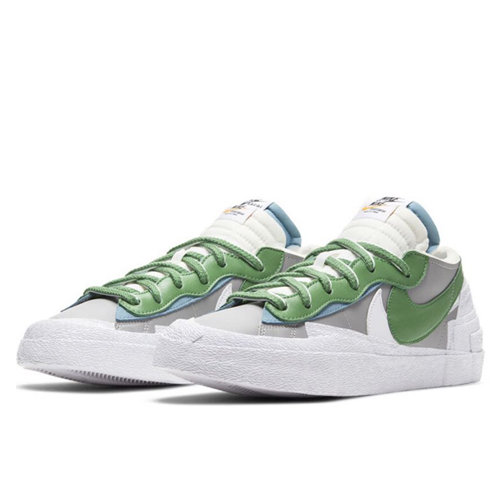 Sacai Nike Blazer Low British Tan 綠灰白 結構雙層 低幫板鞋 男女同款