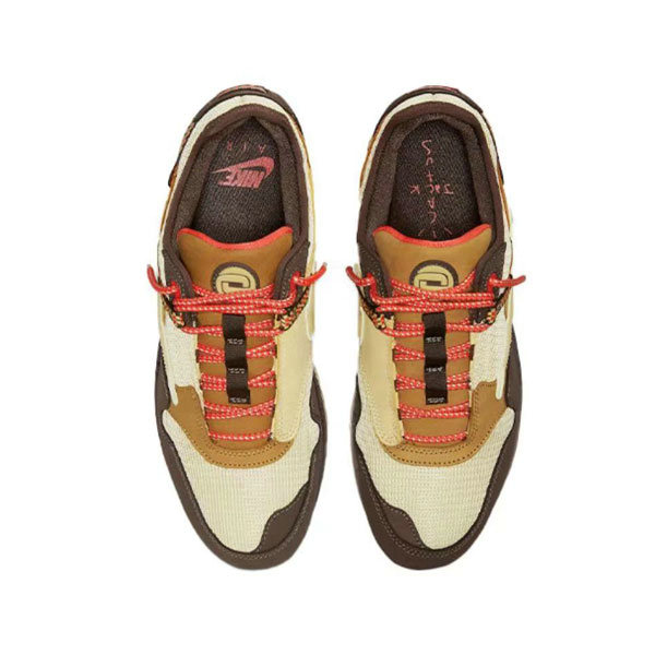 Travis Scott x Nike Air Max 1 Baroque Brown TS倒鉤 低幫 跑步鞋 男女同款 巴洛克棕#時尚必備