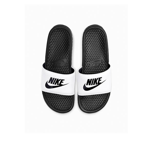 Nike Benassi JDI 夏季 時尚 舒適 一字拖鞋 沙灘鞋 白面黑底