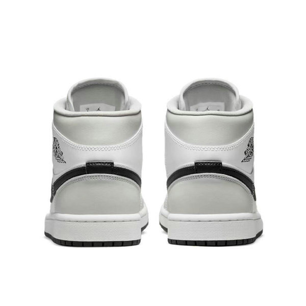 Nike Air Jordan 1厚底灰白 “Light Smoke Grey”小Dior 複古中幫籃球鞋 男女同款