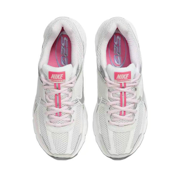 Nike Zoom Vomero 5 舒適透氣 低幫跑步鞋 男女同款 白粉
