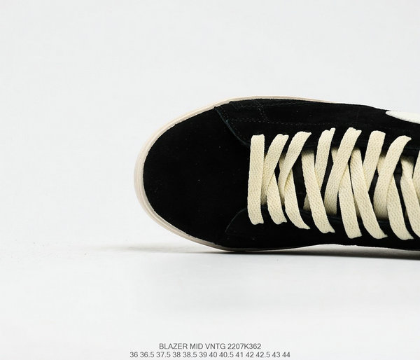 品質保證 Nike SB Blazer Zoom Mid 開拓者 SB中幫 休閑 運動 板鞋 情侶款 黑面白邊