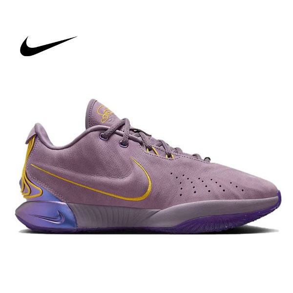 Nike LeBron XXI 全新簽名鞋男士籃球鞋 防滑耐磨 酷炫戰靴 紫色